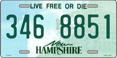 NH license plate 3468851