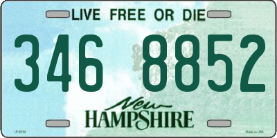 NH license plate 3468852