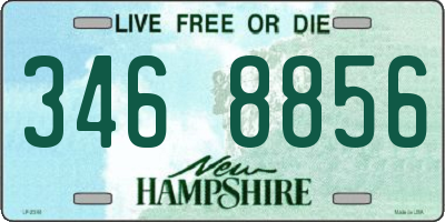 NH license plate 3468856