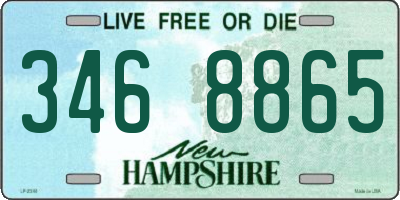 NH license plate 3468865