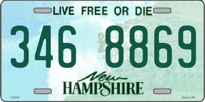 NH license plate 3468869