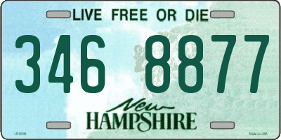 NH license plate 3468877