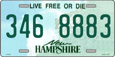 NH license plate 3468883