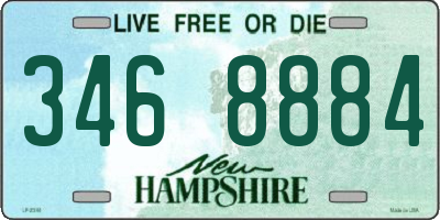 NH license plate 3468884