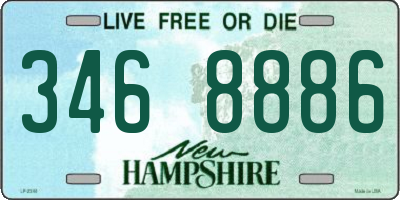 NH license plate 3468886