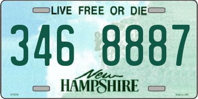 NH license plate 3468887
