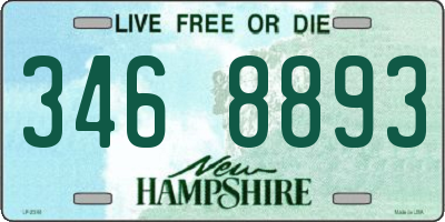 NH license plate 3468893