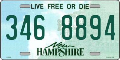 NH license plate 3468894