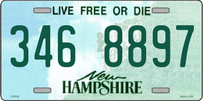 NH license plate 3468897