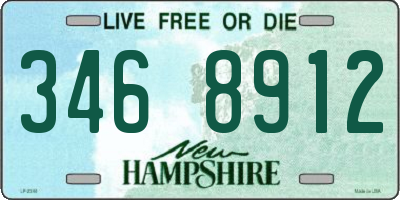 NH license plate 3468912