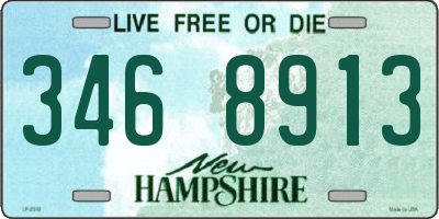 NH license plate 3468913