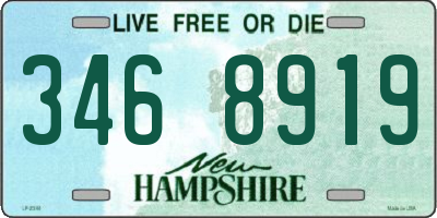 NH license plate 3468919