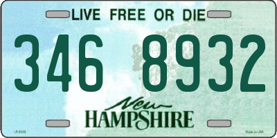 NH license plate 3468932