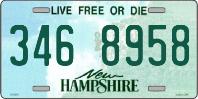 NH license plate 3468958