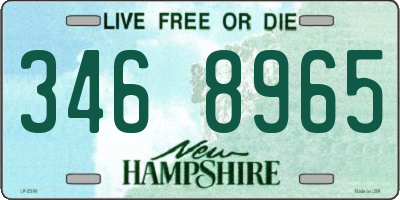 NH license plate 3468965