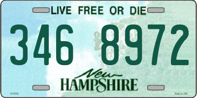 NH license plate 3468972