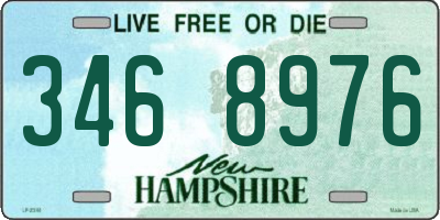 NH license plate 3468976