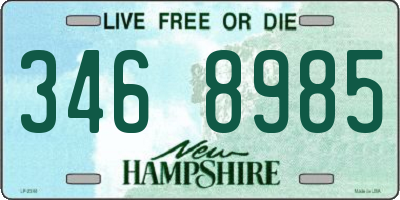 NH license plate 3468985