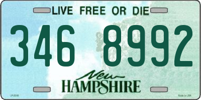 NH license plate 3468992