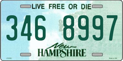 NH license plate 3468997