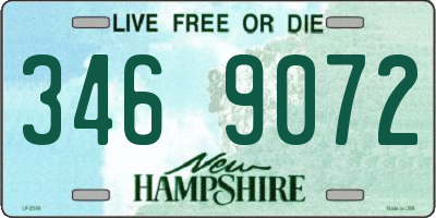 NH license plate 3469072