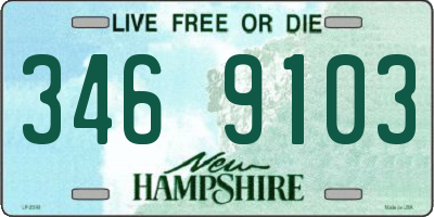 NH license plate 3469103