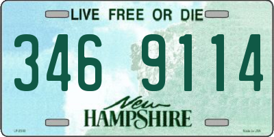 NH license plate 3469114