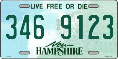 NH license plate 3469123
