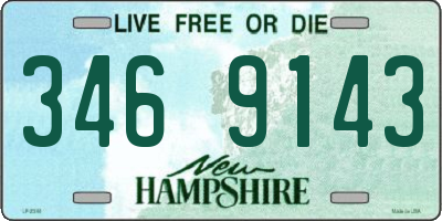 NH license plate 3469143