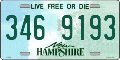 NH license plate 3469193