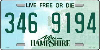 NH license plate 3469194