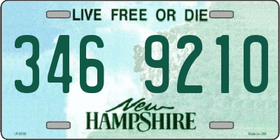 NH license plate 3469210