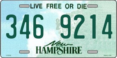 NH license plate 3469214