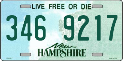 NH license plate 3469217