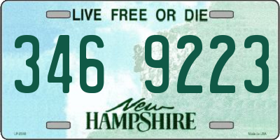 NH license plate 3469223