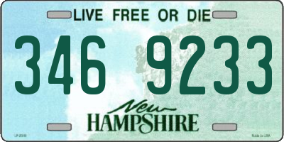NH license plate 3469233