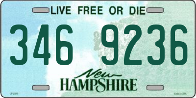 NH license plate 3469236