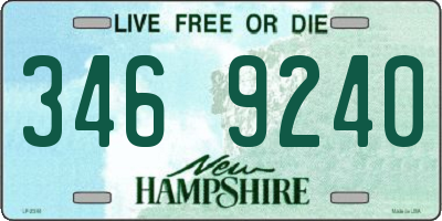 NH license plate 3469240