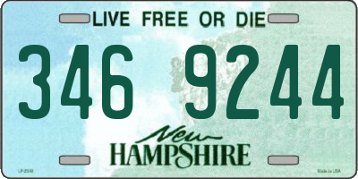 NH license plate 3469244
