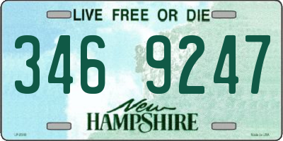 NH license plate 3469247
