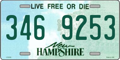 NH license plate 3469253