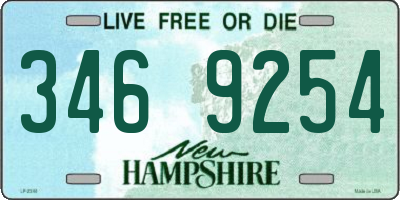 NH license plate 3469254