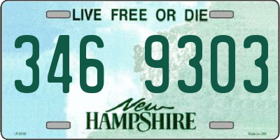 NH license plate 3469303