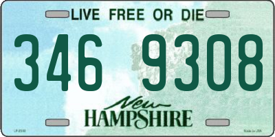 NH license plate 3469308
