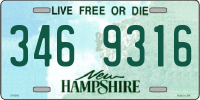 NH license plate 3469316