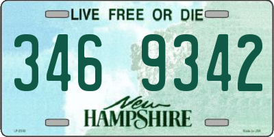 NH license plate 3469342