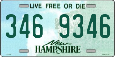 NH license plate 3469346