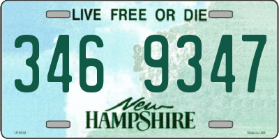 NH license plate 3469347