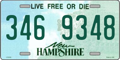 NH license plate 3469348