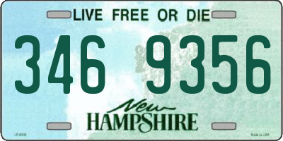 NH license plate 3469356